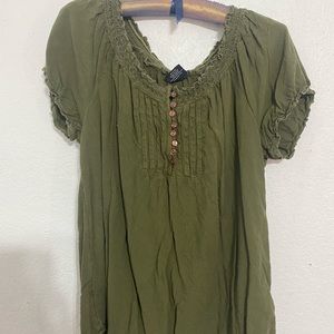 Green blouse